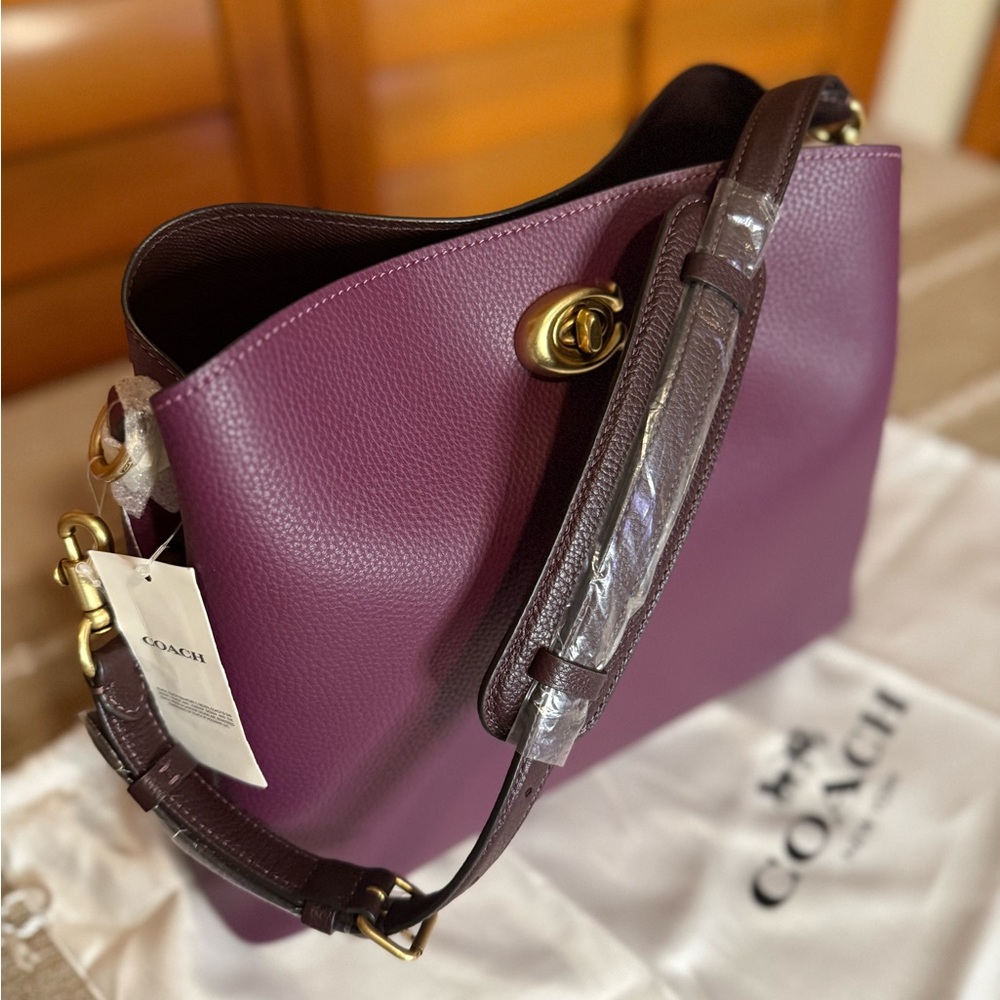 NWT! COACH ~ WILLOW Shoulder Bag in Color Block with Gold Hardware